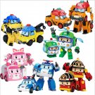 6pcs Cartoon Robocar Poli Action Figures Transformation Anime Deformation Car Gift Toys Robots