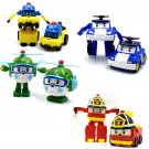 4pcs Cartoon Robocar Poli Action Figures Transformation Anime Deformation Car Gift Toys Robots