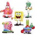 5Pcs Set New SpongeBob SquarePants Building Blocks Patrick Star Squidward Tentacles Mini Figure Toy