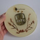25 Years to Israel Vintage Jewish Judaica Brass into Perspex Art plate