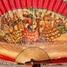Vintage Marvelous Spanish Hand Painted Hand Fan
