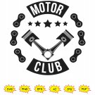 Vintage Motor Club Sign - Instant Download - SVG, PNG, EPS, AI, JPG, PDF - Digital Download