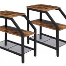 3-Tier nightstand pair, small nightstand pair for bedroom, small end tables for