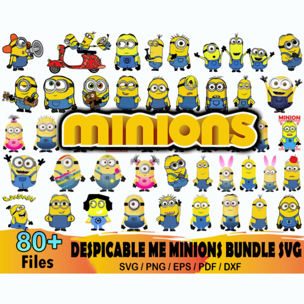 Minions PNG Bundle, Minions SVG, Minion Cricut, Minions Logo, Minion ...