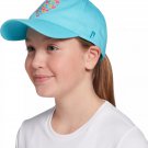 Prince Girls' Adjustable Cotton Tennis Hat Light Blue Heart