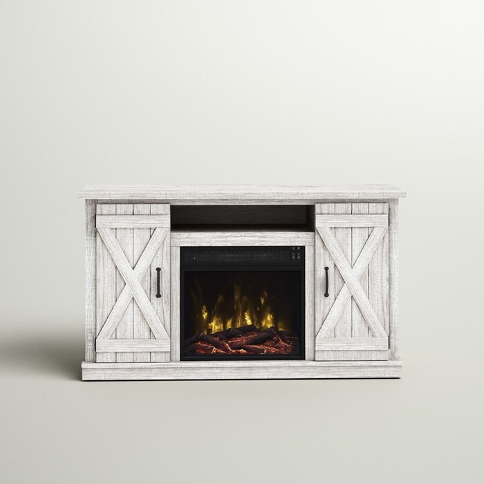 Three Posts Lorraine TV Stand for TVs up to 55 with Electric Fireplace