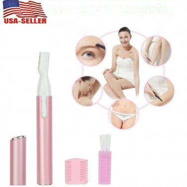 Women Pink Personal Ear Nose Neck Eyebrow Hair Trimmer Groomer Remover US Stock
