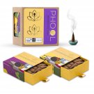 PHOOL LUXURY INCENSE Pack of 2 Natural Incense Cones, Meditation Pack (80 Organic Dhoop Cones