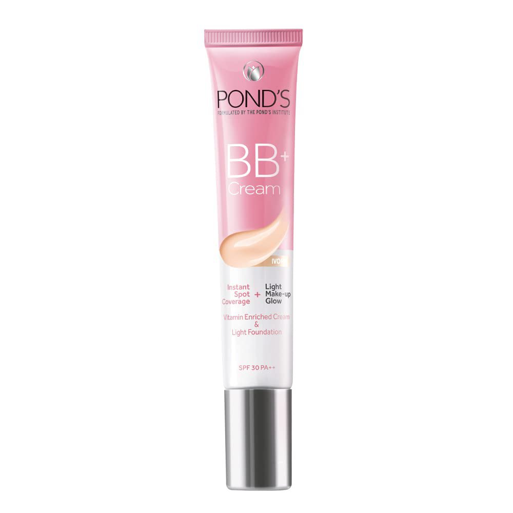 POND'S BB+ Cream, Instant Spot Coverage + Light Make-up Glow, Ivory 18g