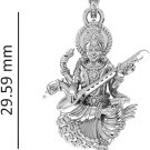 Sterling Silver (92.5% purity) Goddess Maa Saraswati Pendant for Men & Women
