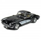 1:34 Black 1957 Chevrolet Corvette Chevy Diecast Model Toy Car New