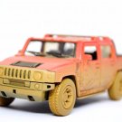 1:40 Red 2005 Hummer H2 SUT Muddy Diecast Model Toy SUV Truck New 5"