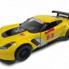 Yellow Chevy Chevrolet Corvette C7 R Diecast Model Toy Car 1:36 New 5"