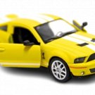 1:38 Yellow 2007 Ford Shelby GT500 Diecast Model Toy Car 5"
