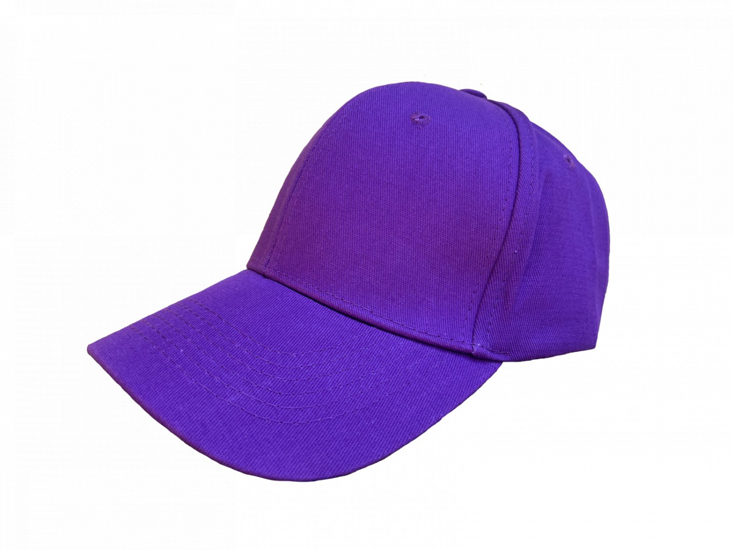 Purple Baseball Cap for Men & Women Plain Solid Cotton Hat Flexible Fit Plain Ball Caps