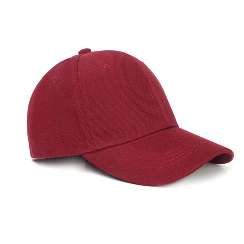 Unisex RED Hat Plain Curved Sun Visor Hat Outdoor Dustproof Adjustable Caps
