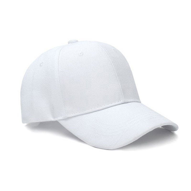 Unisex WHITE Hat Plain Curved Sun Visor Hat Outdoor Dustproof Adjustable Caps