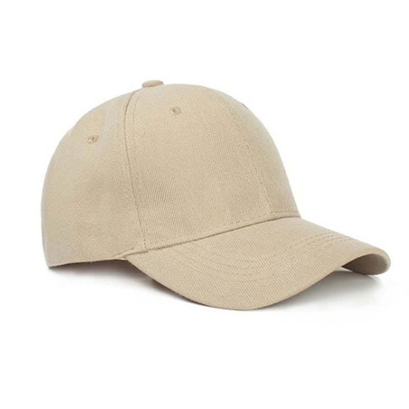 Unisex BEIGE Hat Plain Curved Sun Visor Hat Outdoor Dustproof Adjustable Caps