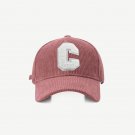 PINK Corduroy Baseball Cap Ladies Letter C Snapback Hat Women Adjustable Casual Caps Hats