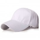 Men Women White Baseball Cap Peaked Cap Solid Color Adjustable Unisex Spring Summer Hat Shade Sport