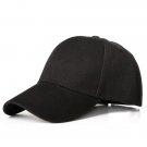 Men Women Black Baseball Cap Peaked Cap Solid Color Adjustable Unisex Spring Summer Hat Shade Sport