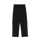 Side Pocket Cargo Pants Women's Trousers Baggy High Waist Straight Casual Pants Drawstring New Black Side Pocket Cargo Pants Women's Trousers Baggy High Waist Straight Casual Pants Drawstring New Black