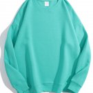 Cotton Pullover Sweatshirts Oversize Women O Neck Loose Long Sleeve Top Oversized Ruby Green