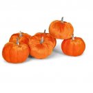 Set of 6 Orange Small Velvet Pumpkins Fall Decorations 2.75" Set of 6 Orange Small Velvet Pumpkins Fall Decorations 2.75"