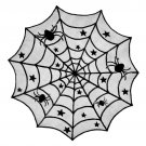 40" Spider Web Shaped Sheer Black Halloween Table Decoration 40" Spider Web Shaped Sheer Black Halloween Table Decoration