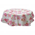 Tablecloth with Flannel Backing Plastic Oil Proof Round Table Cloth Cover 60 in Pink Tablecloth with Flannel Backing Plastic Oil Proof Round Table Cloth Cover 60 in Pink