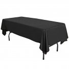 58" x 108" Lamour Satin Rectangular Seamless Tablecloth Black 58" x 108" Lamour Satin Rectangular Seamless Tablecloth Black