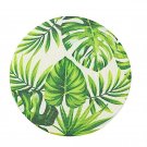 4 pcs GREEN Round 15" Tropical Leaf Woven Cotton PLACEMATS 4 pcs GREEN Round 15" Tropical Leaf Woven Cotton PLACEMATS