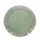 SAGE GREEN 4 Round 16" Jute Burlap Table PLACEMATS Fringe Edge SAGE GREEN 4 Round 16" Jute Burlap Table PLACEMATS Fringe Edge