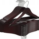 Pack of 20 Cherry Wooden Hangers Suit Hangers Premium Natural Finish