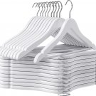 Pack of 20 White Wooden Hangers Suit Hangers Premium Natural Finish