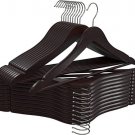 Pack of 20 Brown Wooden Hangers Suit Hangers Premium Natural Finish