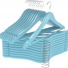 Pack of 20 Light Blue Wooden Hangers Suit Hangers Premium Natural Finish Pack of 20 Light Blue Wooden Hangers Suit Hangers Premium Natural Finish