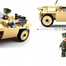 Military WW2 AmphibiousCar Model Bricks Army Figures Troops Building Blocks Sets 103PCS