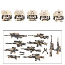 5PCS Building Blocks Commando Soldier Figures Military Vest Weapons Guns Bricks KSKAA