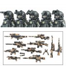 5pc Modern City Police Forces Commando Figures Building Blocks Army Soldiers Weapons Bricks 3A