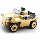 103PCS Military WW2 Amphibious Car Model Bricks Army Figures Troops Building Blocks Sets