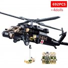 692PCS Military UH-60L Black Rescue Helicopter Model Bricks Air Force Weapon Building Blocks 692PCS Military UH-60L Black Rescue Helicopter Model Bricks Air Force Weapon Building Blocks