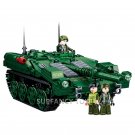 Military STRV103 Main Battle Tank MBT Plastic Model Bricks Army Weapon Building Blocks Figures