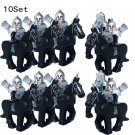 10sets Knights Dark Battle Five Armies with horse blocks kids toy for gift A03