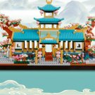 2350PCS Marriiage Peach Tree House Building Blocks Ancient Architecture Mini Bricks Assemble Toys
