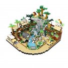 4800PCS Creative Micro Particle Africa Wiilderness Lion Zebra Animal Zoom City Building Blocks
