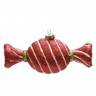 4.75" Merry & Bright Red White Green Stripe Candy Christmas Ornaments 4.75" Merry & Bright Red White Green Stripe Candy Christmas Ornaments
