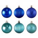 100Ct Peacock Blue Shatterproof 3 Finish Ball 2.5" 60Mm Christmas Ornaments 100Ct Peacock Blue Shatterproof 3 Finish Ball 2.5" 60Mm Christmas Ornaments