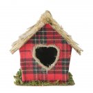 5.25" Red Paid With Heart Shaped Door Birdhouse Christmas Ornaments 5.25" Red Paid With Heart Shaped Door Birdhouse Christmas Ornaments