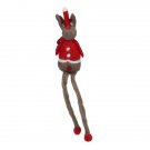 11" Brown And Red Wilderness Moose Felt Christmas Ornaments